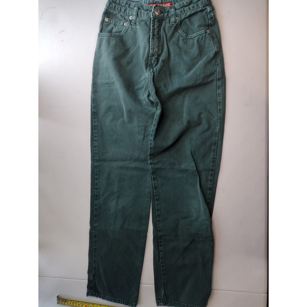 UNIONBAY Kids Girls Green Denim Jeans Size 14 Straight Leg Casual Everyday